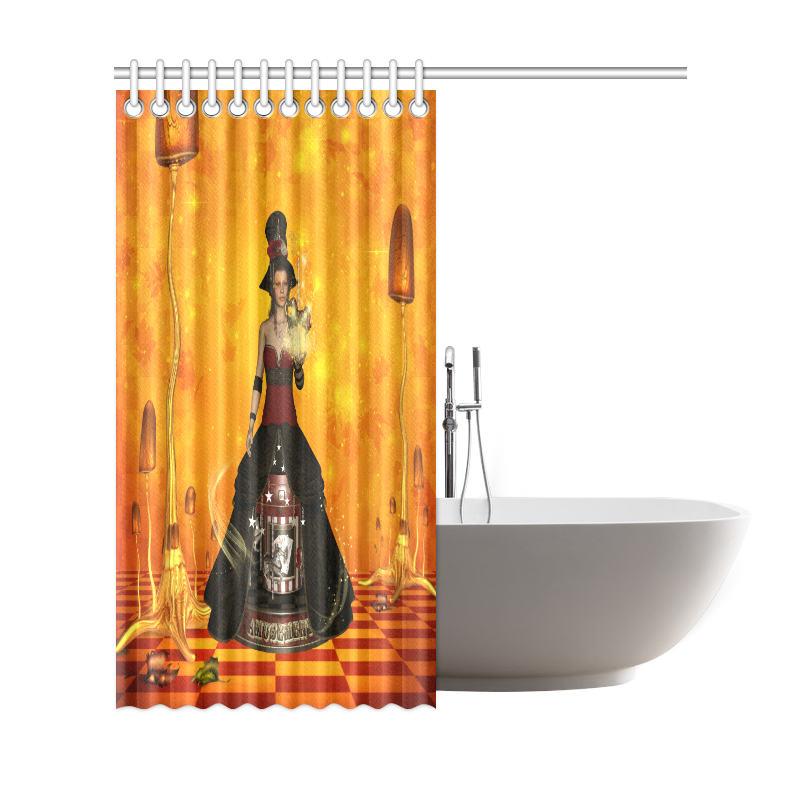 Fantasy women with carousel Shower Curtain 69"x72"