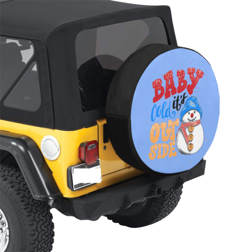 Baby It's Cold Outside Snowman 32 Inch Spare Tire Cover