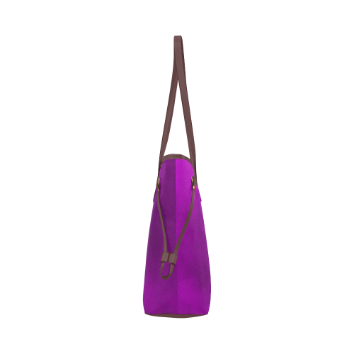Paris Raven Plum Purple Clover Canvas Tote Bag (Model 1661)