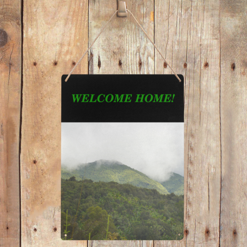 Yunque rainforest - welcome home DSC_2319 Metal Tin Sign 12"x16"