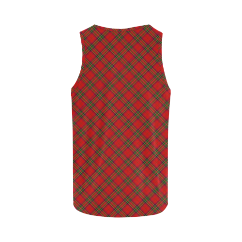 Red Tartan Plaid Pattern All Over Print Tank Top for Women (Model T43)