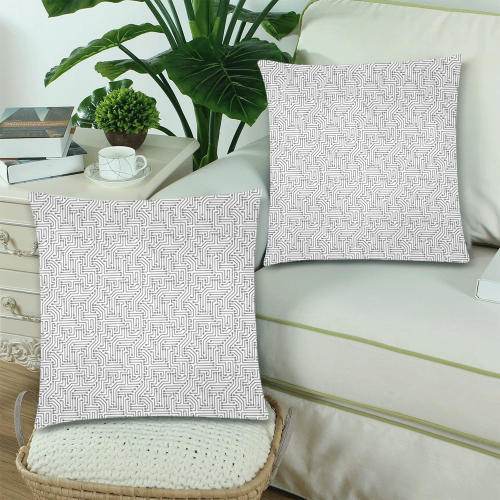 35sw Custom Zippered Pillow Cases 18"x 18" (Twin Sides) (Set of 2)