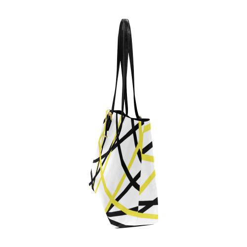 Black and yellow stripes Euramerican Tote Bag/Large (Model 1656)