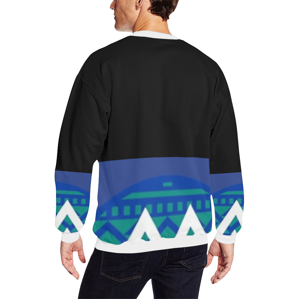 Arturo Asteria Men's Oversized Fleece Crew Sweatshirt/Large Size(Model H18)