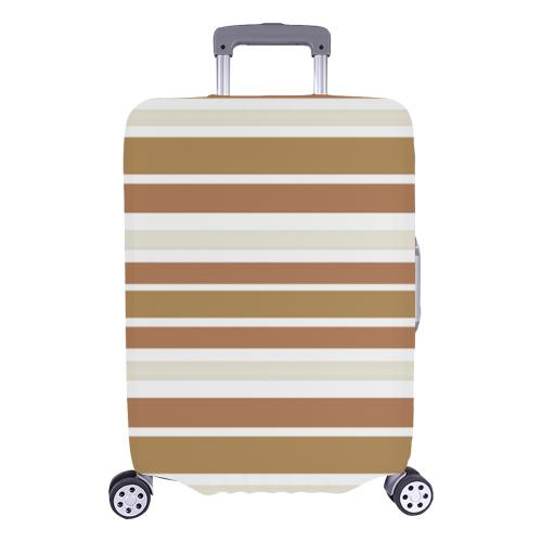 Gold Sienna Stripes Luggage Cover/Large 26"-28"