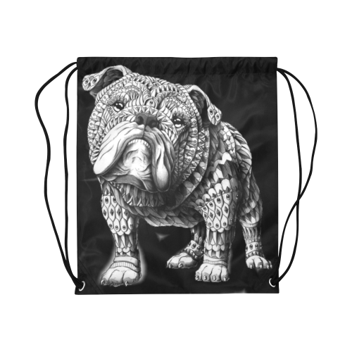 Bulldog - Tribal Large Drawstring Bag Model 1604 (Twin Sides)  16.5"(W) * 19.3"(H)