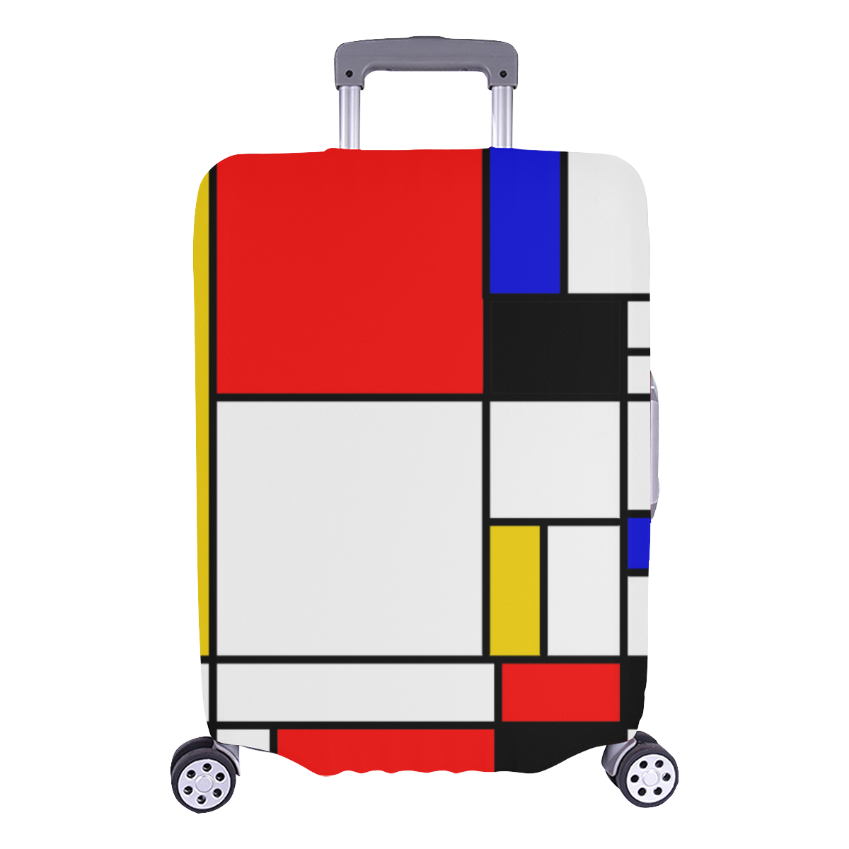 Bauhouse Composition Mondrian Style Luggage Cover/Large 26"-28"