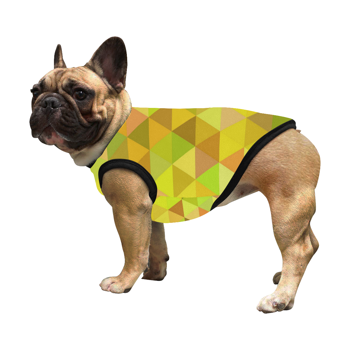 Autumn Colored Triangles Yellow All Over Print Pet Tank Top