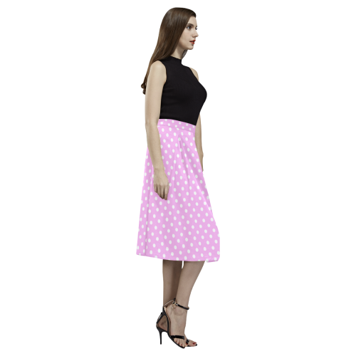 Polka-dot pattern Aoede Crepe Skirt (Model D16)