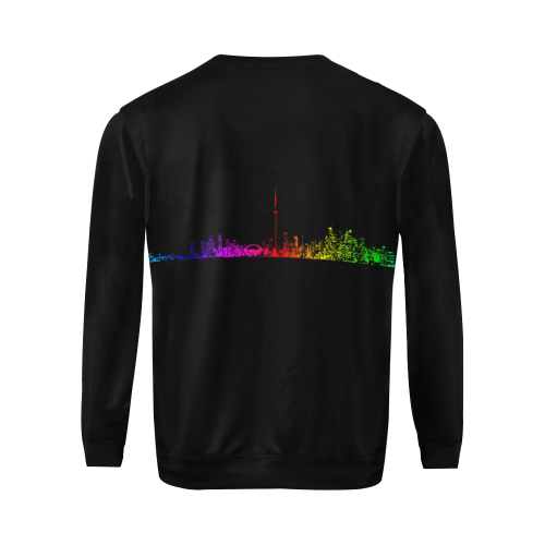 Toronto Rainbow All Over Print Crewneck Sweatshirt for Men (Model H18)