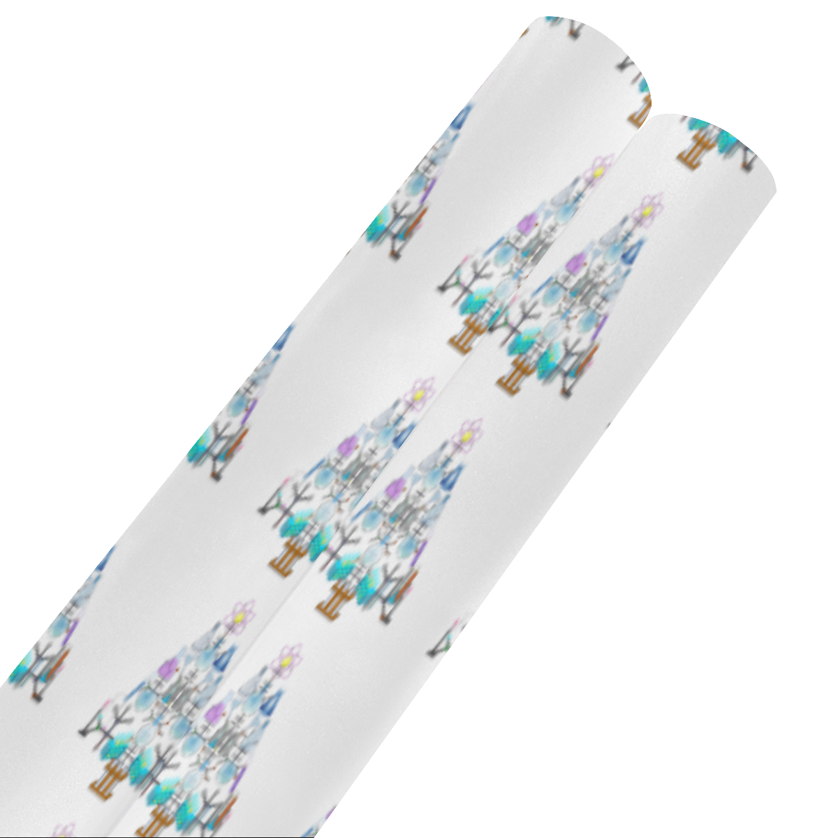 Oh Chemist Tree, Oh Chemistry, Science Christmas Gift Wrapping Paper 58"x 23" (2 Rolls)