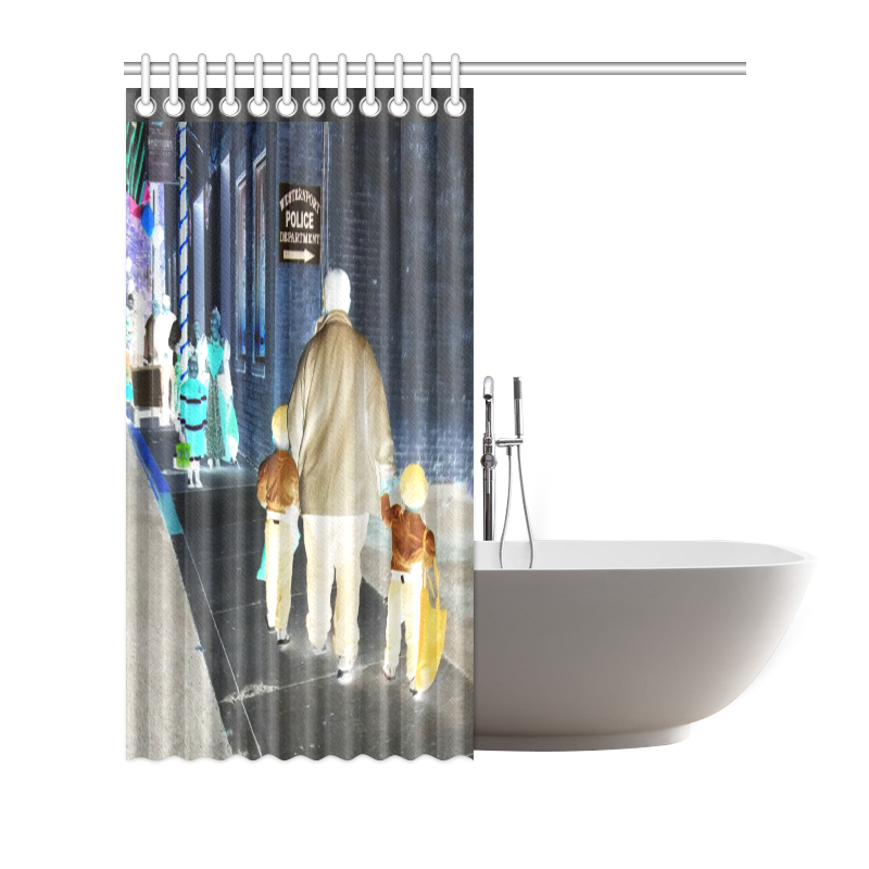 Ghosts roaming the street Shower Curtain 66"x72"