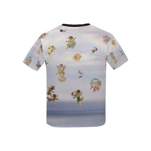 My Cherub Kids' All Over Print T-Shirt with Solid Color Neck (Model T40)