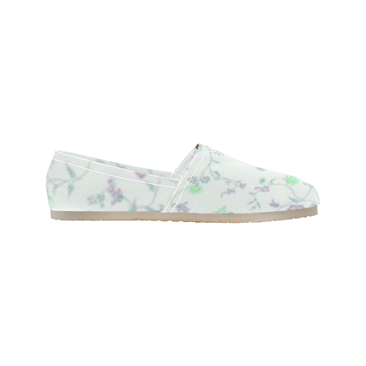 Blurred floral A, by JamColors Women's Classic Canvas Slip-On (Model 1206)