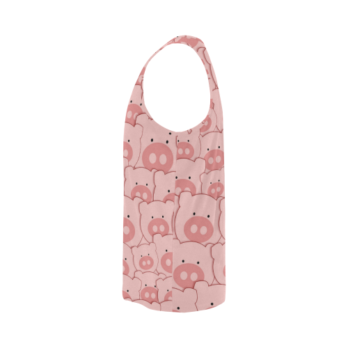 Pink Piggy Pigs All Over Print Tank Top for Men (Model T43)