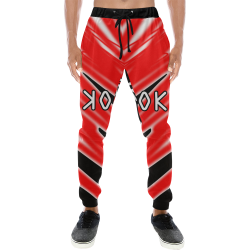 PANT red Men's All Over Print Sweatpants (Model L11)