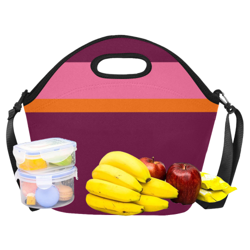 Annabellerockz-stripes-bag Neoprene Lunch Bag/Large (Model 1669)