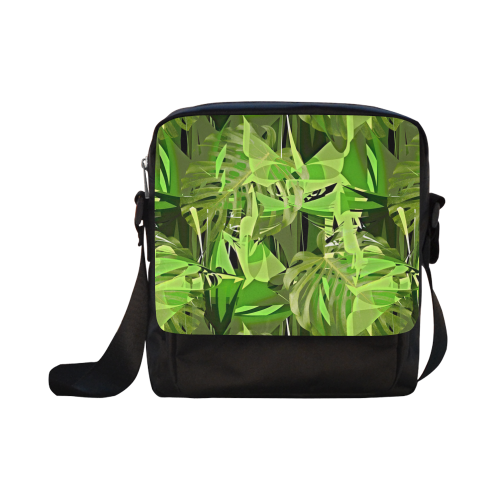 Tropical Jungle Leaves Camouflage Crossbody Nylon Bags (Model 1633)
