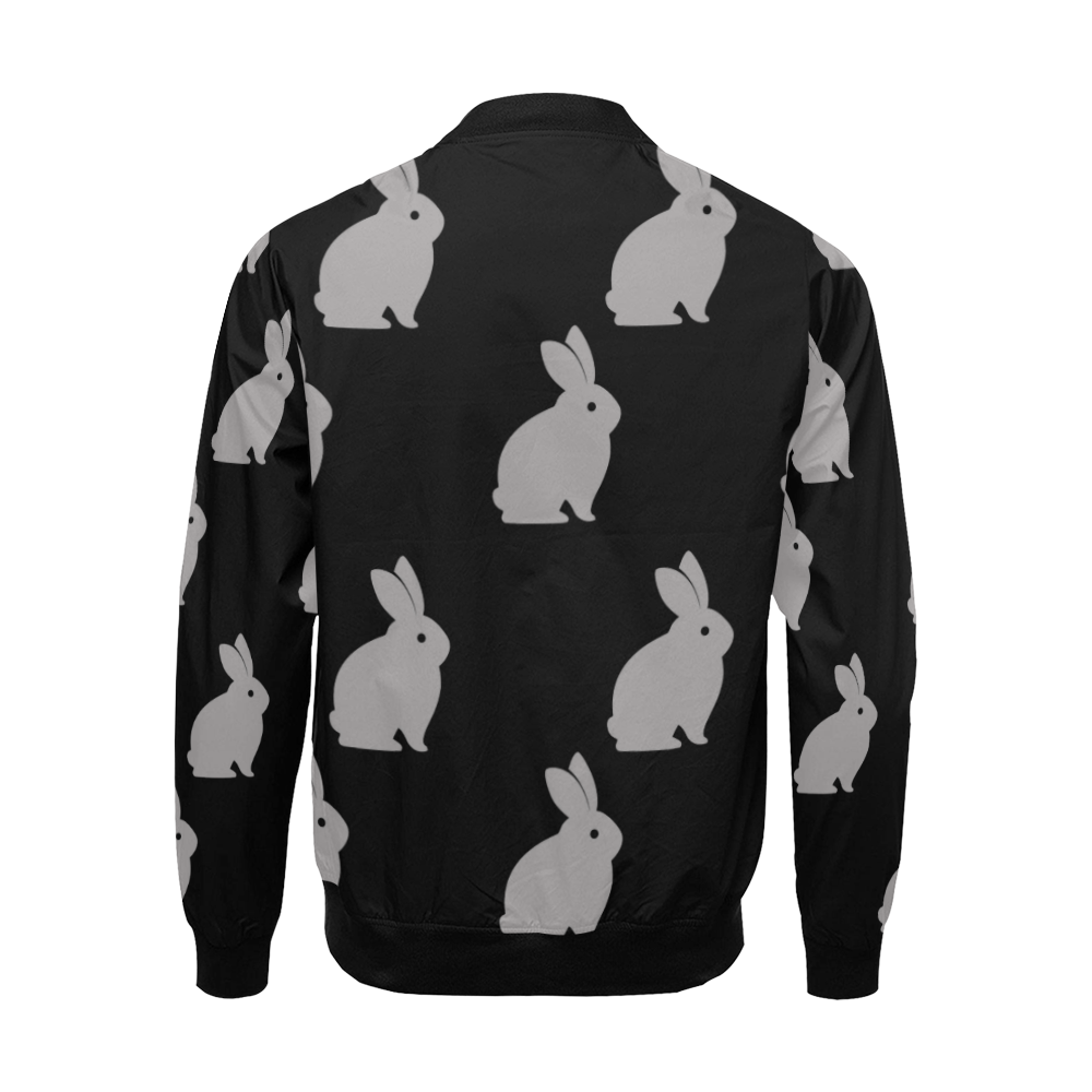 Rabbits black All Over Print Bomber Jacket for Men (Model H19)