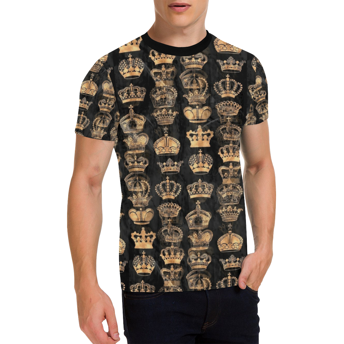 Royal Krone by Artdream Men's All Over Print T-Shirt with Chest Pocket (Model T56)