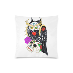 Owl Sugar Skull Custom Zippered Pillow Case 20"x20"(One Side)