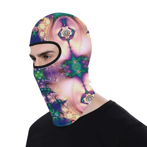 Diamond Encrusted Frost Fractal Abstract All Over Print Balaclava