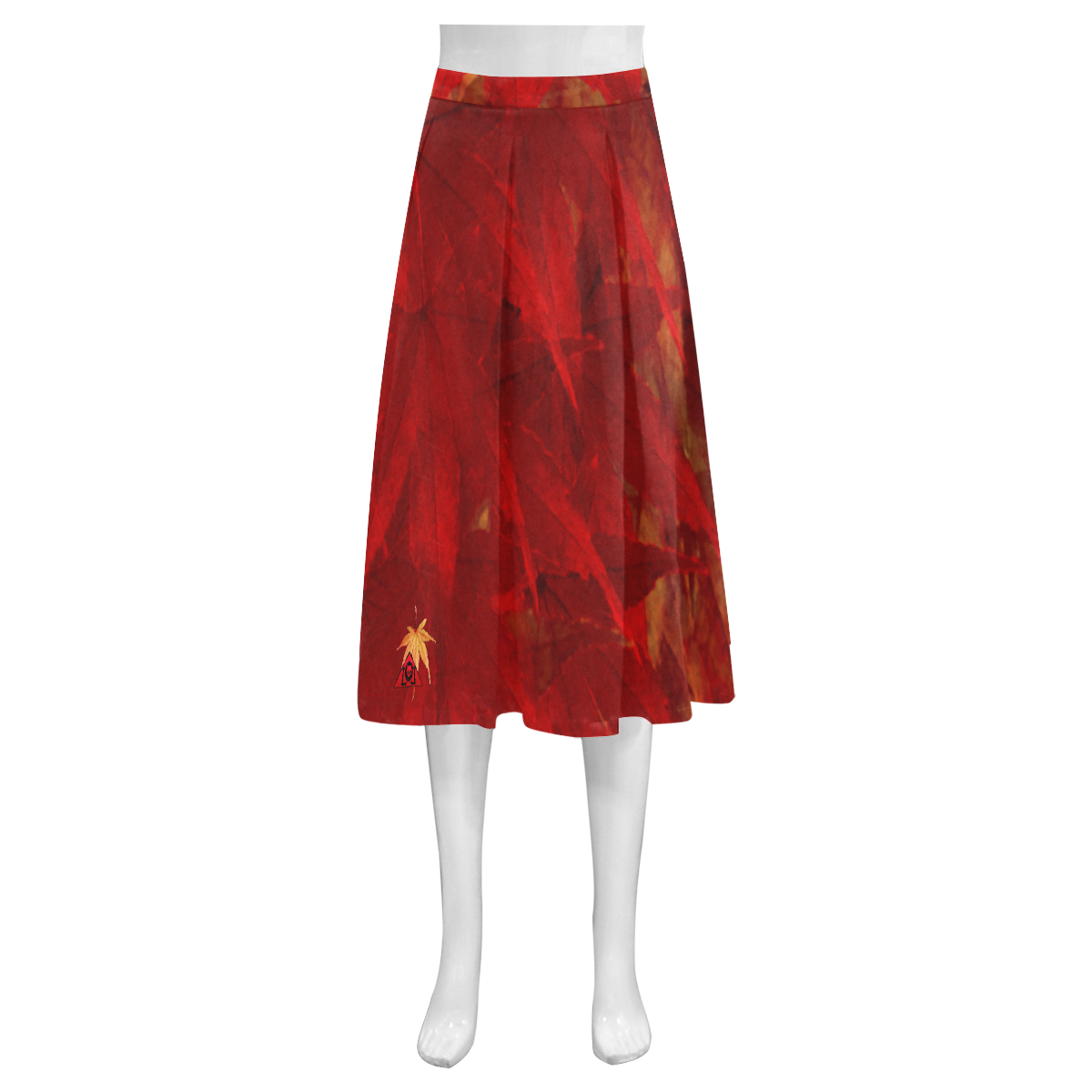 Maple Autumn Night Mnemosyne Women's Crepe Skirt (Model D16)