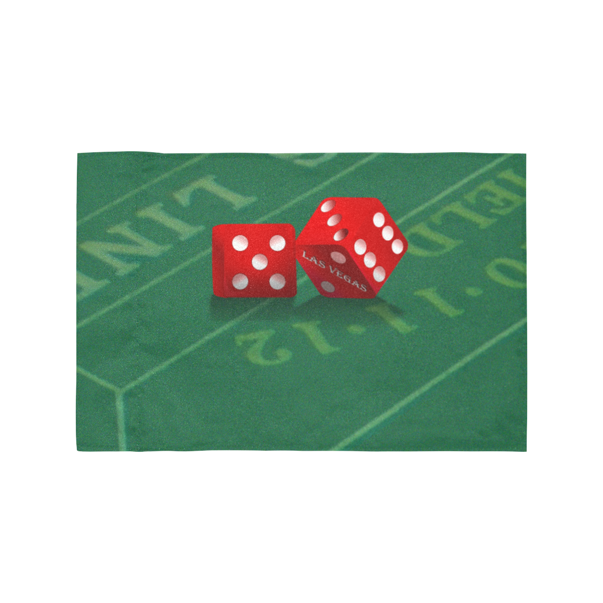 Las Vegas Dice on Craps Table Motorcycle Flag (Twin Sides)