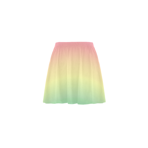 Pastel Rainbow Mini Skating Skirt (Model D36)