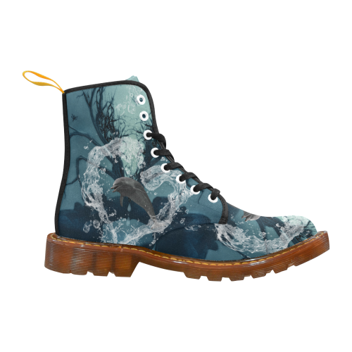 Dolphin jumping by a heart Martin Boots For Women Model 1203H