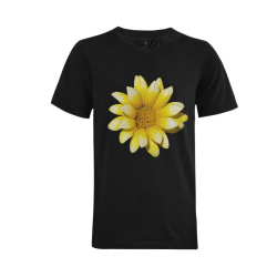 Yellow Flower, floral photography Men's V-Neck T-shirt  Big Size(USA Size) (Model T10)