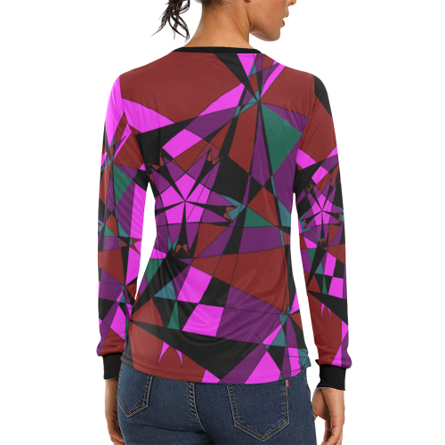 Abstract #13 2020 Women's All Over Print Long Sleeve T-shirt (Model T51)