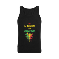 Too Blessed To Be Stressed Mens Tank Top Men's Shoulder-Free Tank Top (Model T33)