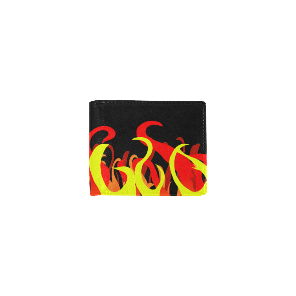 Fire and Flames Mini Bifold Wallet (Model 1674)