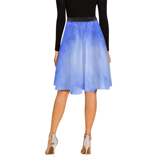 Blue Clouds Melete Pleated Midi Skirt (Model D15)