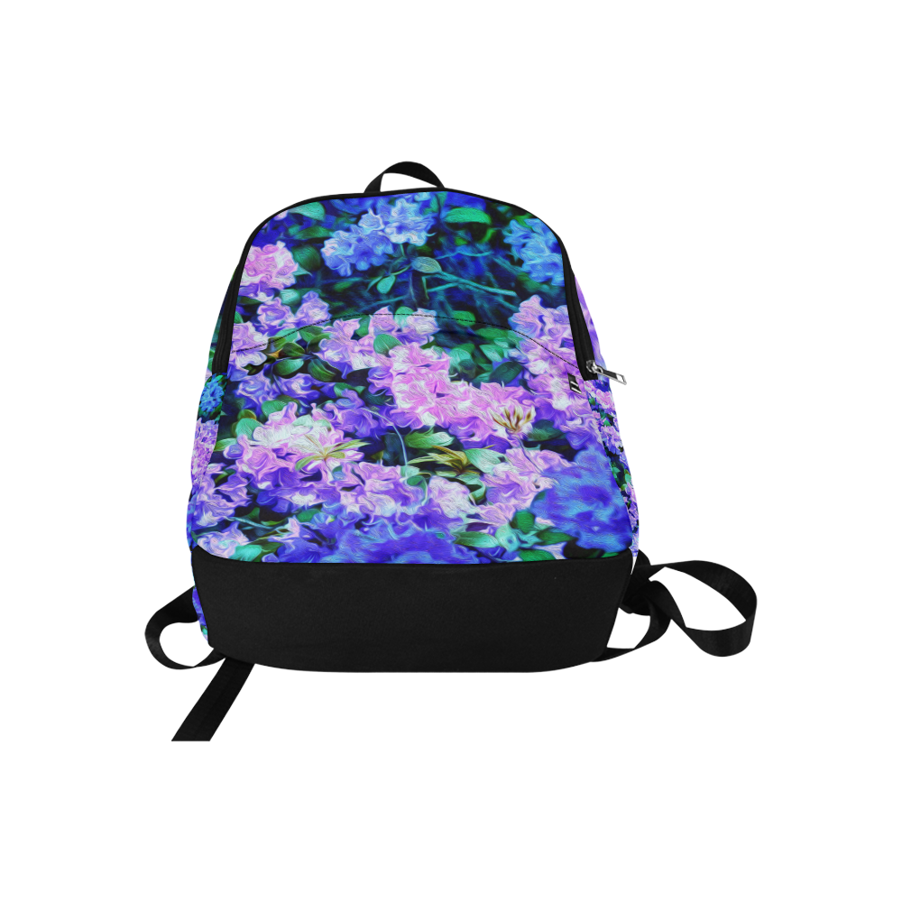 Blue Flowers Bucket Fabric Backpack for Adult (Model 1659)