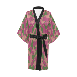 Cactus Flower Camouflage Kimono Robe
