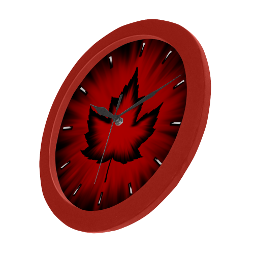 Canada Maple Leaf Clock Cool Circular Plastic Wall clock