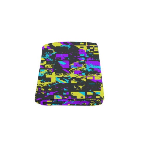 Purple yelllow squares Blanket 50"x60"
