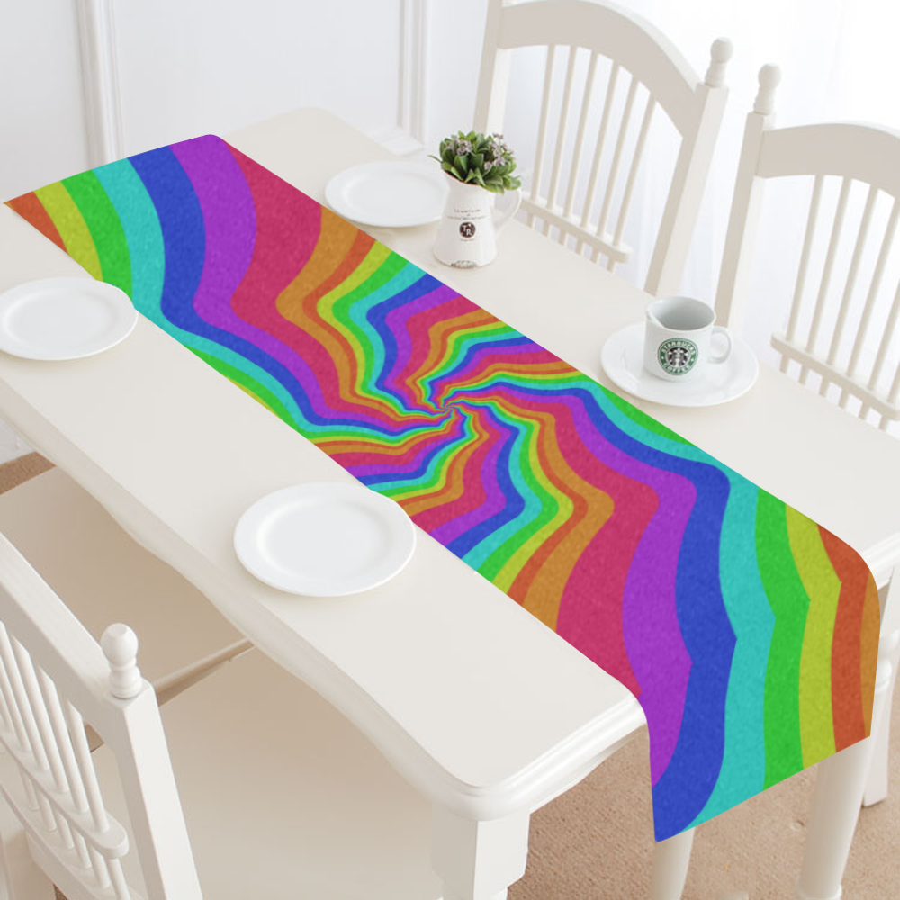 Rainbow star Table Runner 16x72 inch