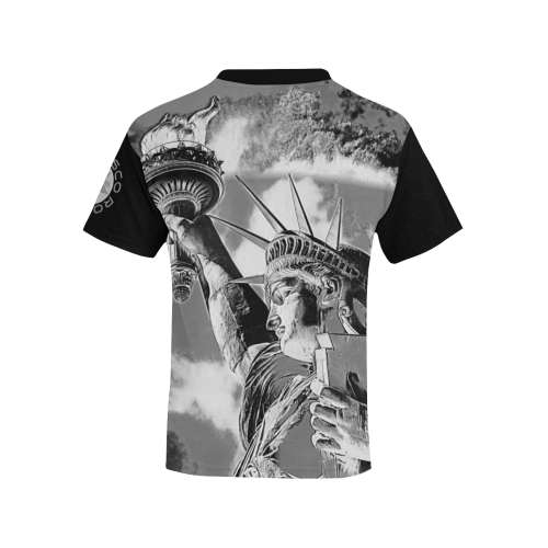 STATUE OF LIBERTY BLACK AND WHITE Kids' All Over Print T-shirt (Model T65)