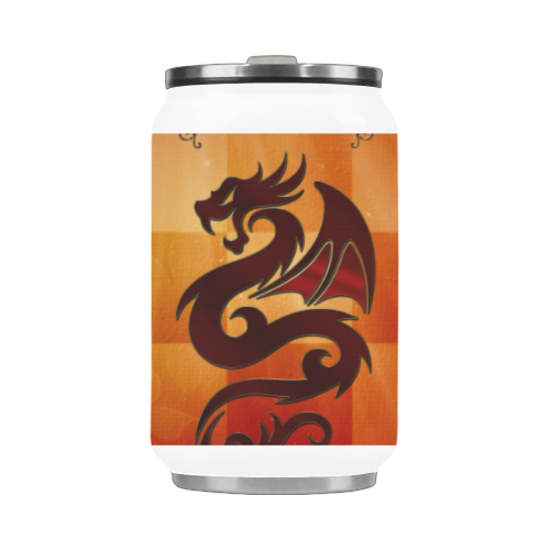 Tribal dragon  on vintage background Stainless Steel Vacuum Mug (10.3OZ)