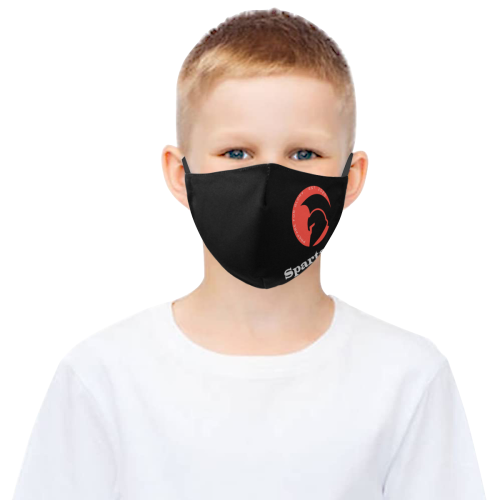 spartan mask_black 2 3D Mouth Mask with Drawstring (Pack of 3) (Model M04)