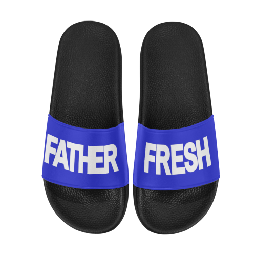 Father Fresh Slides Blue Women's Slide Sandals (Model 057)