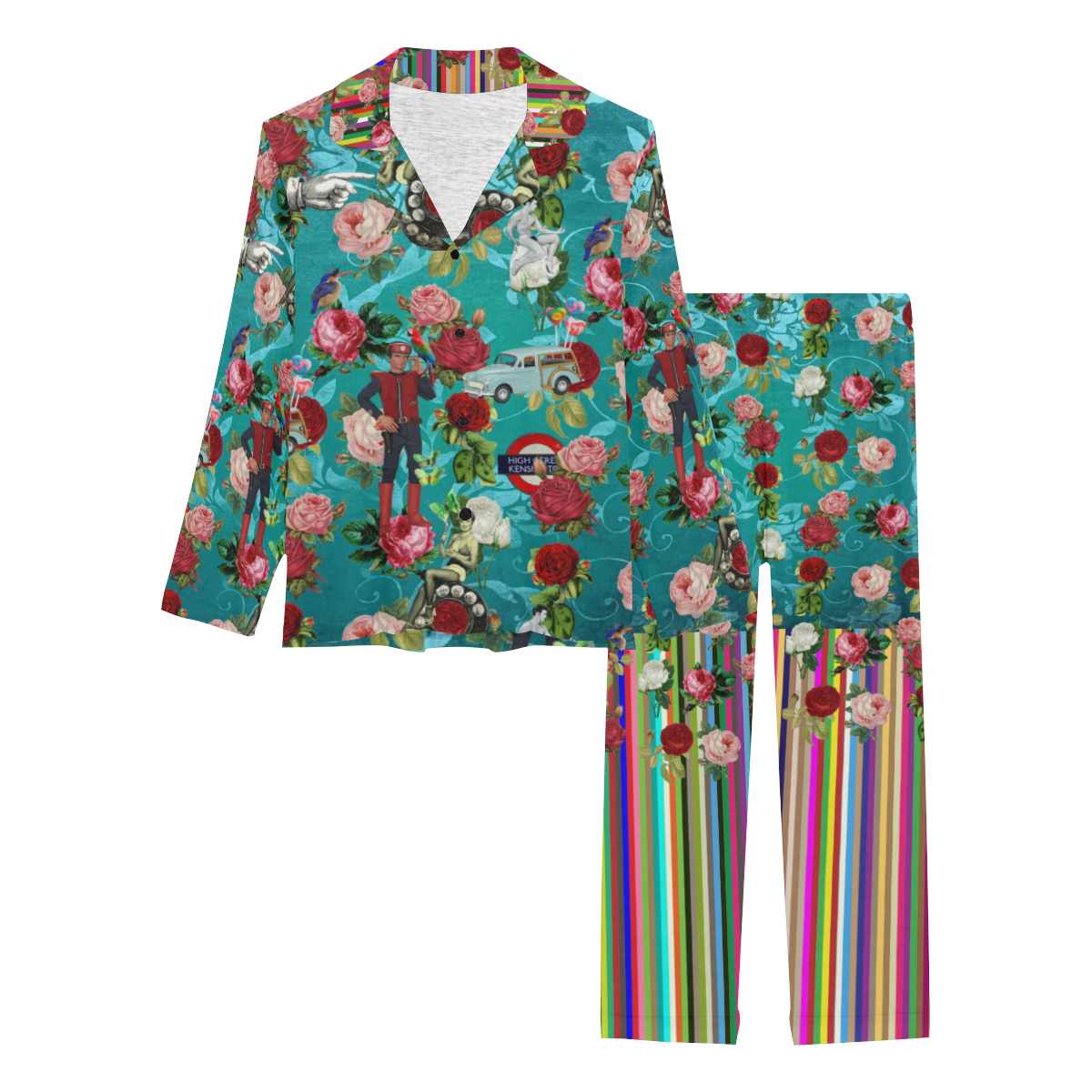 Hello Again Boys Women's Long Pajama Set