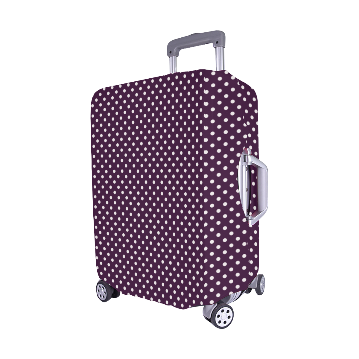 Burgundy polka dots Luggage Cover/Medium 22"-25"