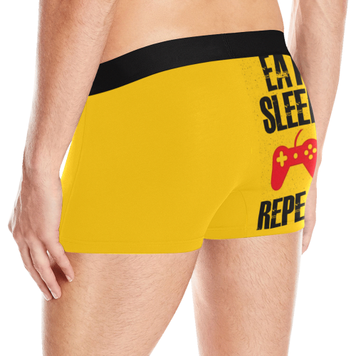 Eat Sleep Repeat Men's All Over Print Boxer Briefs (Model L10)