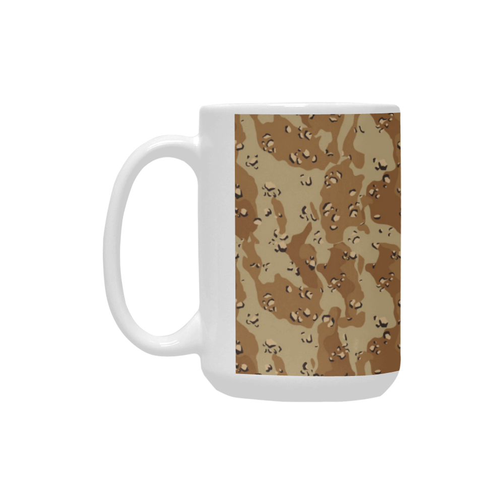 Vintage Desert Brown Camouflage Custom Ceramic Mug (15OZ)