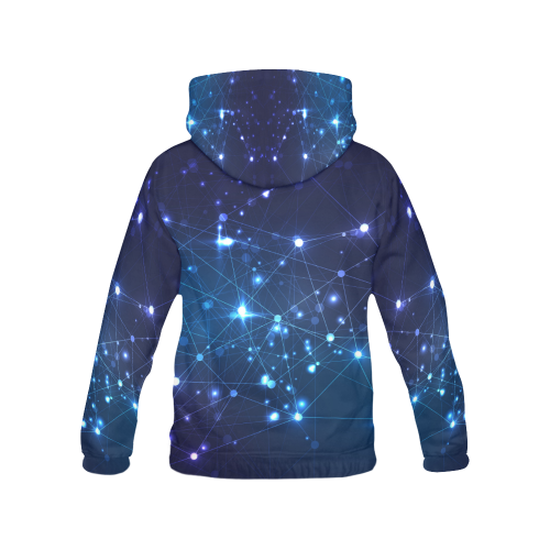 Twinkle Twinkle Little Blue Stars Cosmic Sky All Over Print Hoodie for Men (USA Size) (Model H13)