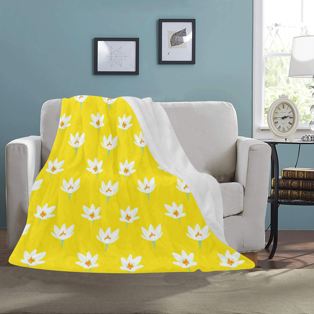 RL Yellow Ultra-Soft Micro Fleece Blanket 50"x60"